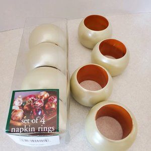 Napkin Rings - Pearl Colored - Set of 8